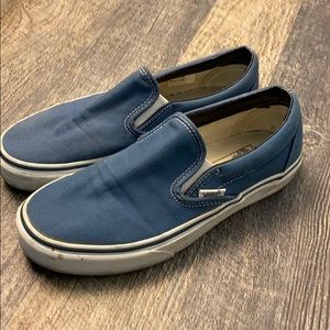 Blue slip on vans